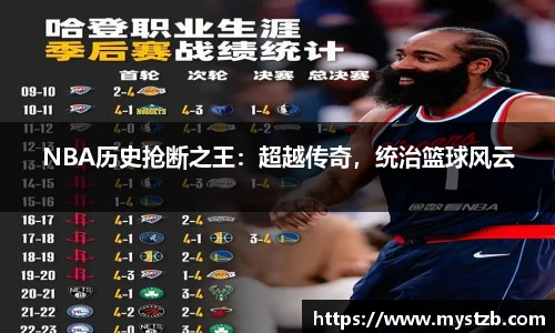 NBA历史抢断之王：超越传奇，统治篮球风云
